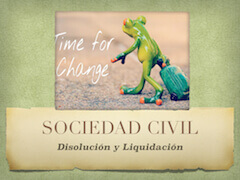 Disolución y liquidación Sociedad Civil