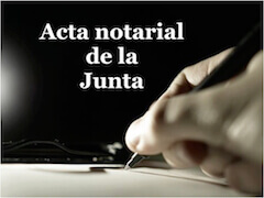 El acta notarial de la junta